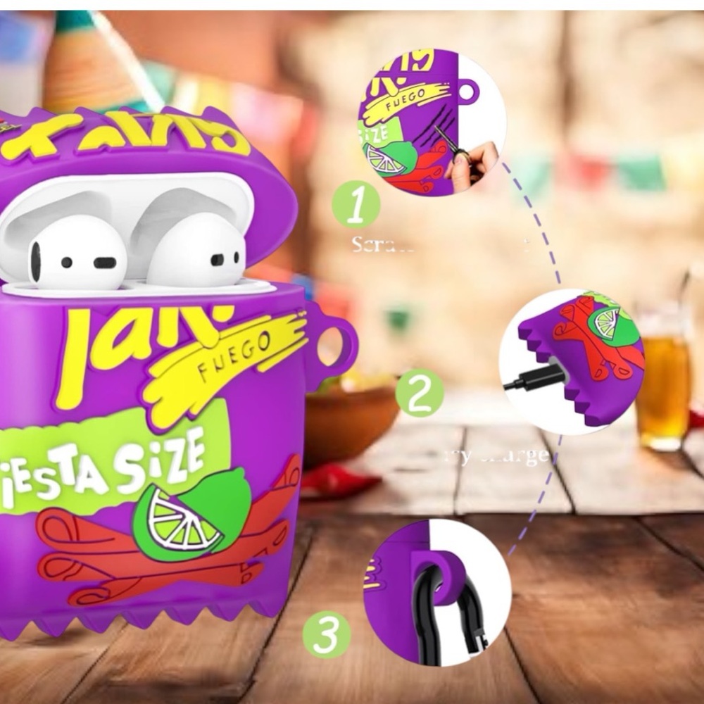 Takis‎ Potato Chips Airpods Case cover for 1 or 2 Generation Silicone*new